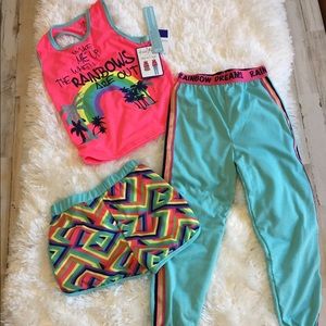 Freestyle girls size 6x 3 piece pajama set